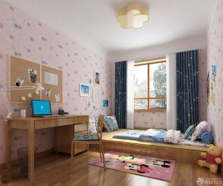 最新80平米两室一厅儿童房间布置装修图