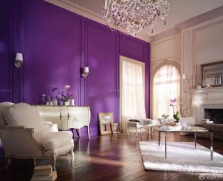 2023年房屋紫色墙面装修效果图片欣赏