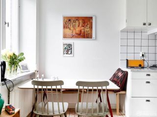 北欧风格厨房餐厅一体装修效果图大全2023图片