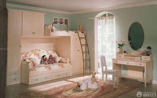 小清新卧室内儿童床装修设计效果图