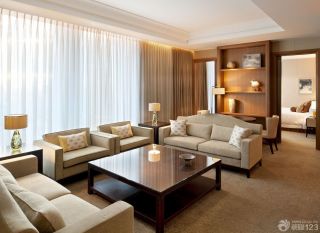 最新现代中式风格客厅简单室内装饰图片