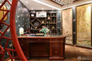 最新中式古典风格书房装修效果图片