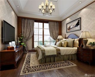 80平米房屋主卧室窗帘装修设计效果图片
