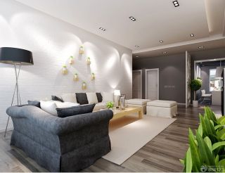现代欧式风格设计90平小三居客厅装修效果图欣赏