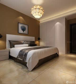 2023欧式90平小三居卧室地面花纹瓷砖装修效果图片