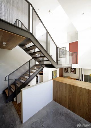 简约现代风格复式楼梯设计效果图片欣赏
