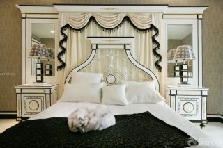 最新欧式古典卧室床头背景墙图片