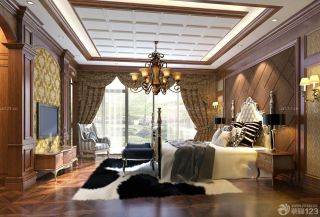 欧式世界顶级别墅床头背景墙装修效果图片欣赏