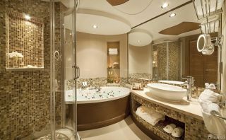 豪华小宾馆整体浴室设计效果图 