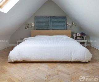 最新90平带平顶阁楼小户型美式卧室装修效果图片大全