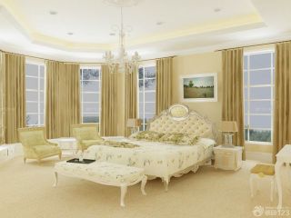 高端别墅黄色窗帘装修设计效果图片大全2023