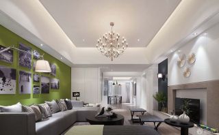 2023现代风格客厅转角沙发装修设计效果图库