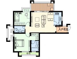 最新80平米两室一厅装修平面图大全2023