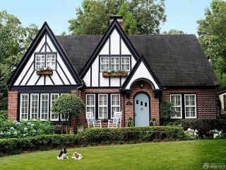 2023美式新古典风格小别墅庭院设计效果图大全