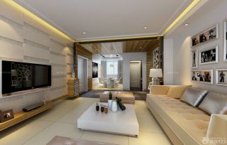2023家装长方形客厅沙发背景墙装饰画最新装修效果图大全
