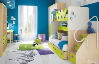最新精美小户型儿童房间高低床图片欣赏