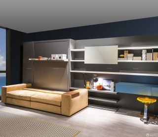 2023最新现代风格小户型多功能沙发床室内摆放图片