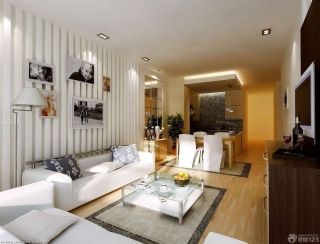 现代客厅沙发背景墙造型装修样板间40平方房子