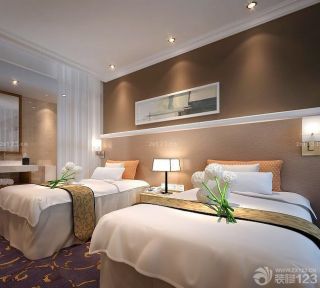 小型酒店客房床头壁灯装修效果图2023图片
