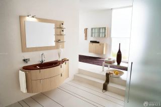 现代家庭卫生间浴室柜装修效果图大全2023图片
