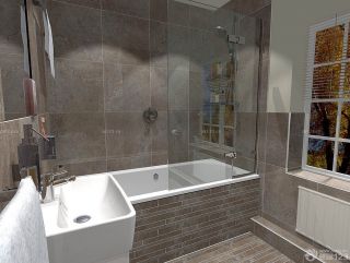 家庭卫生间砖砌浴缸装修效果图大全2023图片
