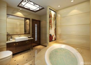 豪华中式室内浴室装修效果图大全2023图片