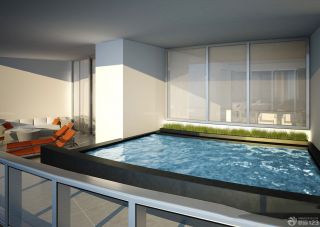 别墅阳台游泳池设计装修效果图大全2023图片
