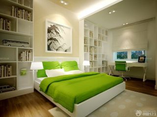 100平米住宅现代田园风格卧室装修图