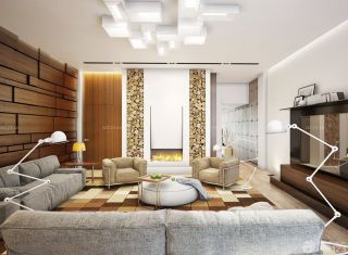 经典别墅设计家庭客厅装修效果图大全2023图片