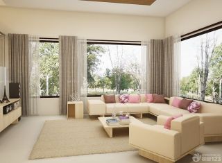 家庭客厅组合沙发装修效果图大全2023图片