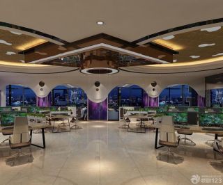 世界上最豪华的网吧大厅地板砖设计