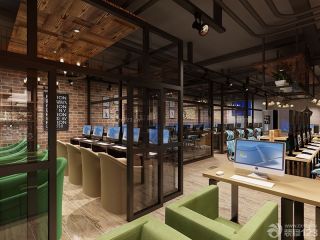 2023世界上最豪华的网吧室内玻璃隔断墙设计图