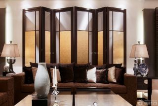 2023欧式带屏风的客厅沙发背景装饰装修图