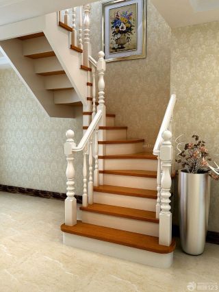别墅室内欧式楼梯扶手装修效果图片