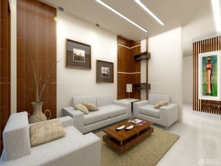 安置房60平方简装现代欧式客厅设计效果图片