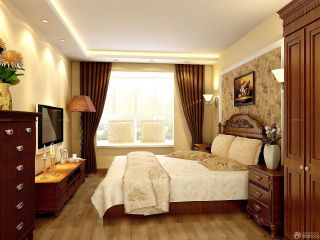 古典欧式风格有飘窗的卧室效果图