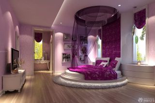 欧式家装卧室地台装修设计效果图