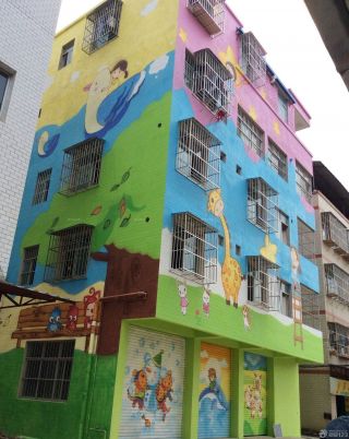 幼儿园外墙彩绘设计效果图集