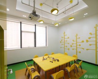 国际幼儿园教室吊灯装修设计效果图片 
