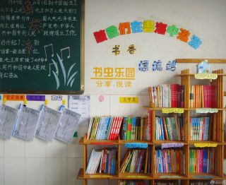 北京幼儿园室内书架装修效果图片