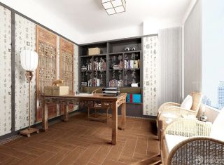 中式家居书房布置装修效果图片