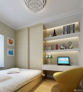 小户型室内书房沙发床装修效果图片