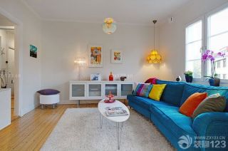北欧田园风格客厅沙发颜色搭配装修图