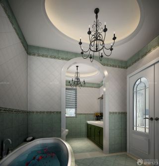 美式新古典风格厕所装饰装修效果图片