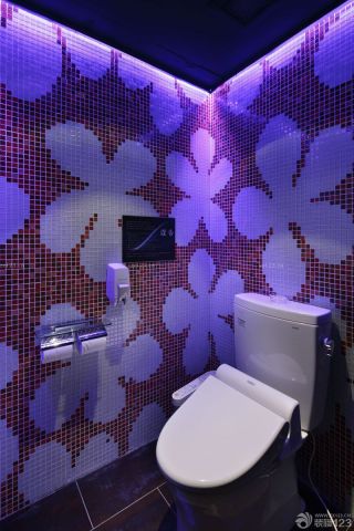 酒吧卫生间装修瓷砖壁画效果图