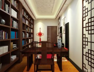 中式80平房子书房装修设计效果图