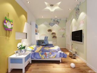 现代时尚70平米两室一厅儿童房装修图片