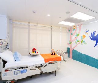 医院单人病房墙绘装修效果图片