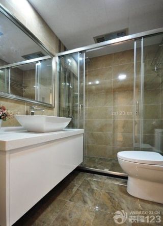 洗手间设计钢化玻璃隔断图片