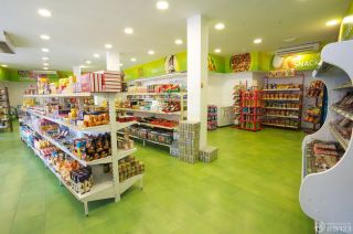 精美小型超市绿色地砖装修效果图片